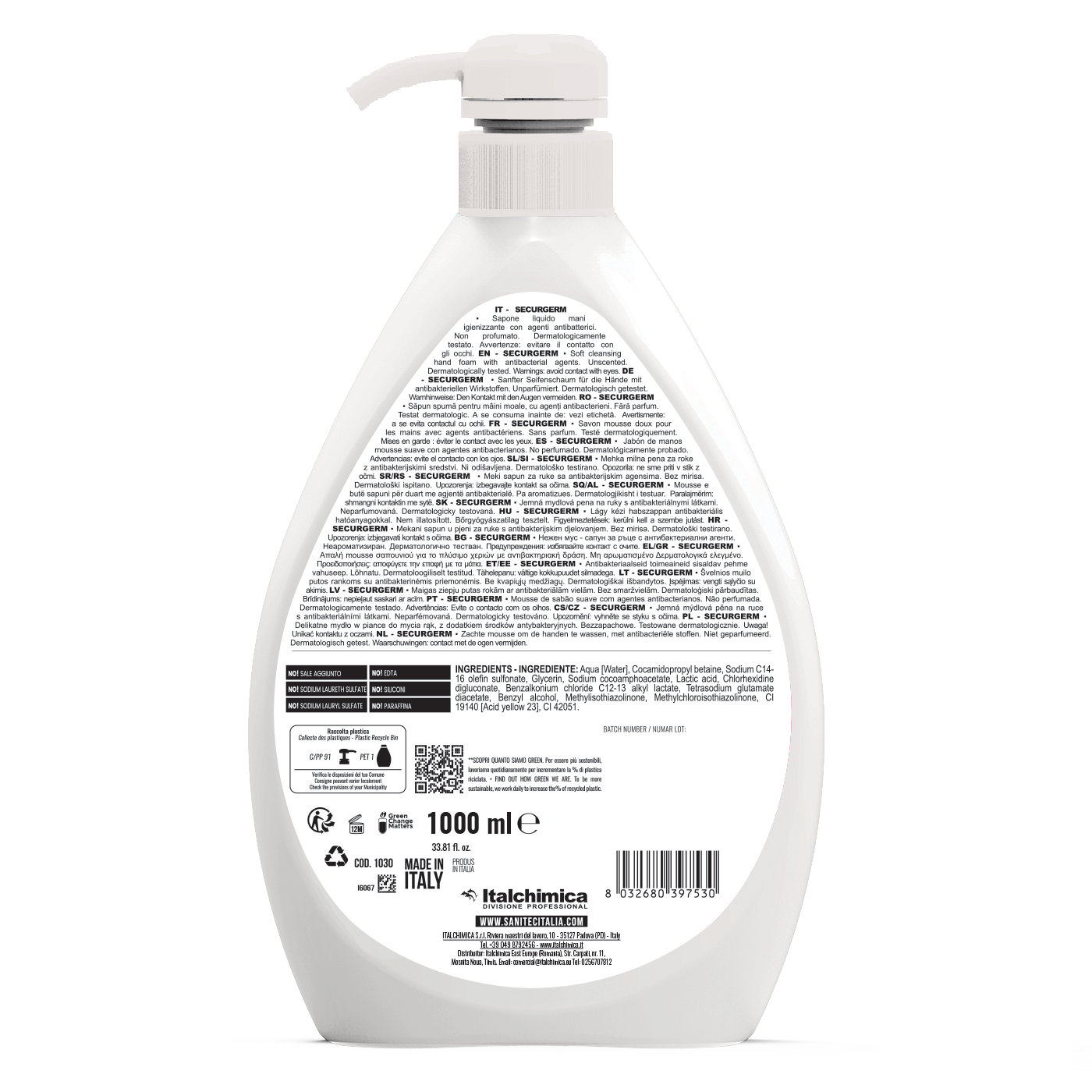 SECURGERM With antibacterial agents - 6 pcs x 1000 ML