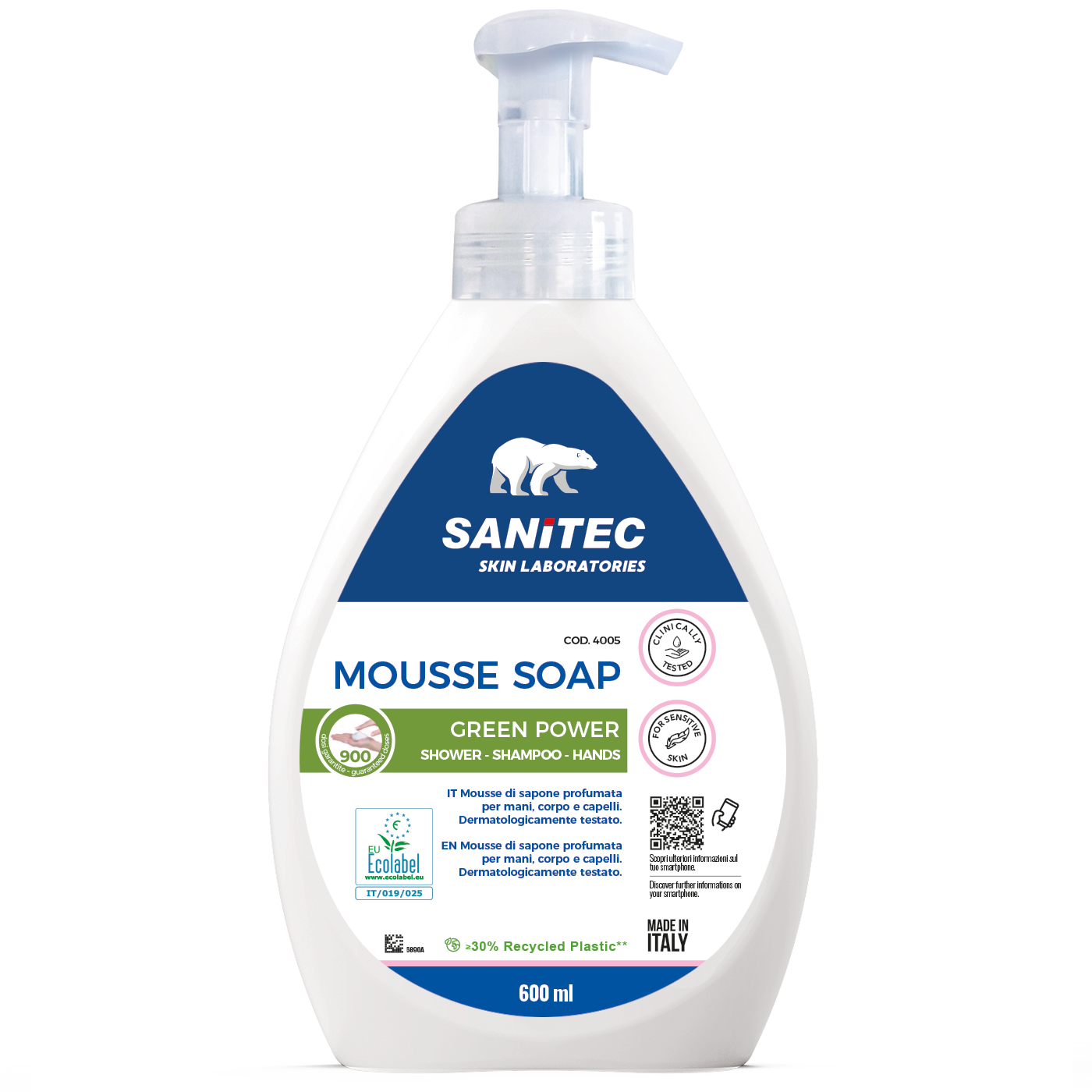 MOUSSE SOAP GREEN POWER - 6 pcs x 600 ml