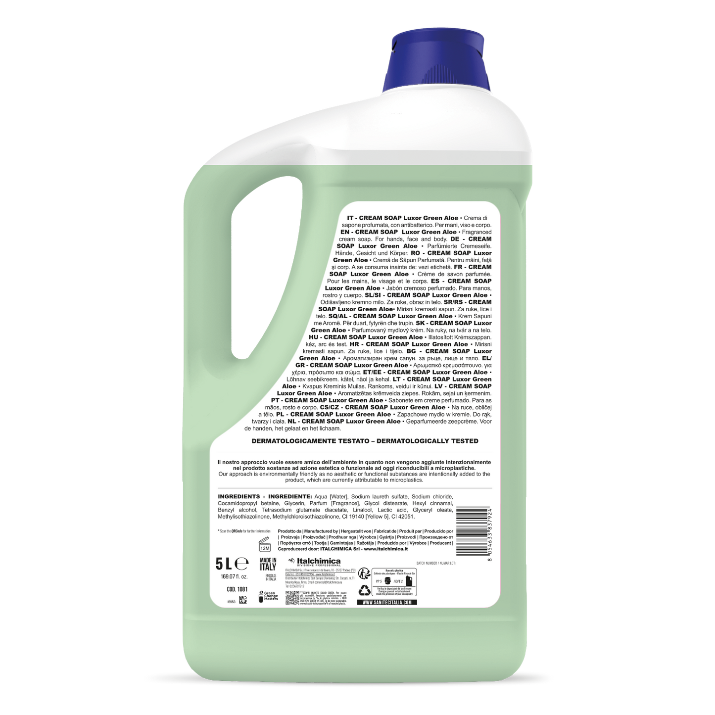 CREAM SOAP Luxor Green Aloe - 2 pz x 5 L